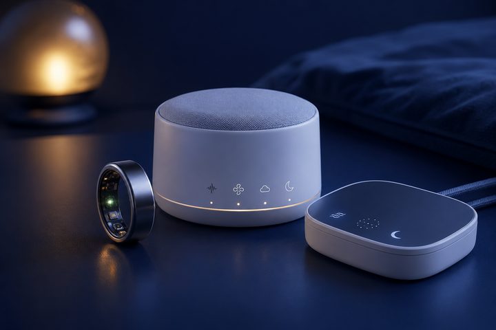 Smart ring, white noise machine, and controller